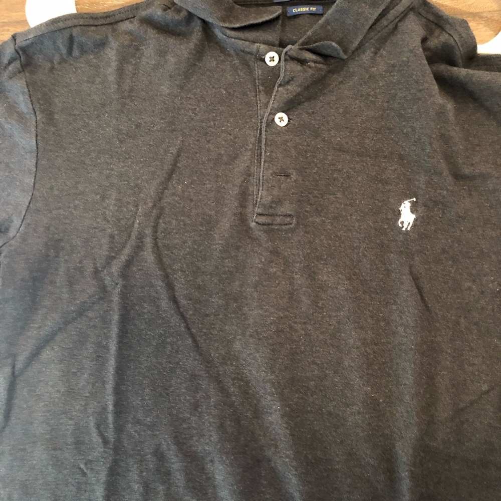 Ralph Lauren Men's Charcoal Polo Shirt